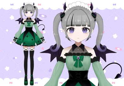 パーツ分け済みPSD】青の悪魔ちゃん【二次販売歓迎】 - 紅茶女