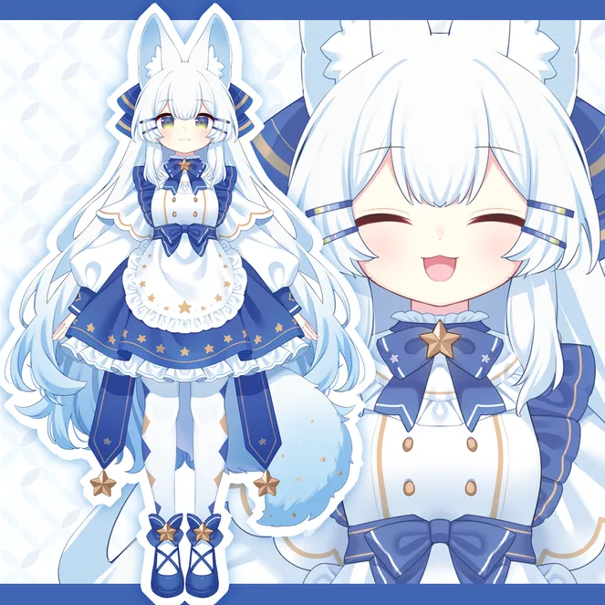 イルミ ぽてコロ 21点 専用ページ 星狐ちゃん【パーツ分けPSD】 - ポテノキ - nizima by Live2D