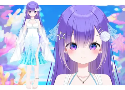 汎用立ち絵] Shiro [パーツ分け済みPSD] - Katabami☘ - nizima by Live2D