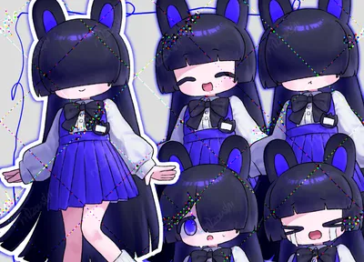 パーツ分け済みPSD】うさ耳女の子【限定1点】 - もちゃぱャ - nizima