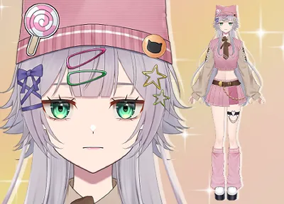 限定1点】ゆめかわいいネコの女の子【VTS/Vbridger対応】 - ぽめ太