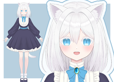 限定1点】白猫の女の子【パーツ分け済PSD】 - ちょこまか - nizima by