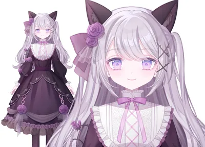 汎用立ち絵] Shiro [パーツ分け済みPSD] - Katabami☘ - nizima by Live2D