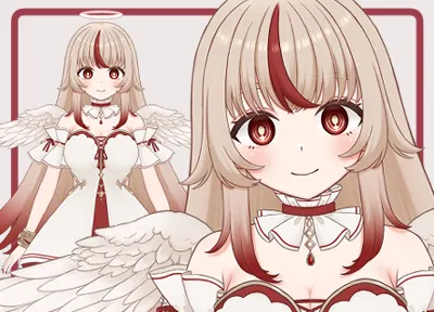 限定1点】天使界隈ちゃん【VTS対応】キービジュアル＋デフォルメ