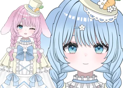 限定1点】垂れ耳青髪ちゃん【VTS対応】 - そめの - nizima by Live2D