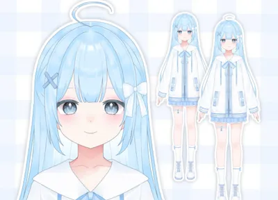 限定1点】水色ツインテールの天使ちゃん - 浅葉いち - nizima by Live2D
