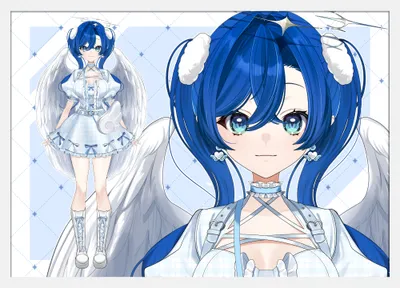 限定1点】水色天使の女の子【VTubeStudio対応】 - くー - nizima by