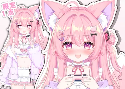限定1点】白髪のケモミミ少女(asmr) - ネコミミ100% - nizima by Live2D