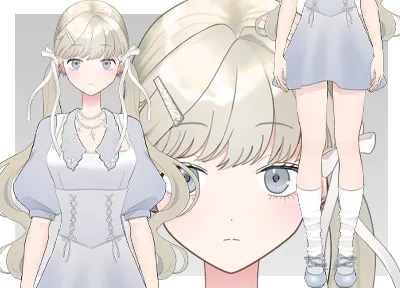 限定1点】水色うさぎの天使ちゃん【製作中】 - Ryui - nizima by Live2D