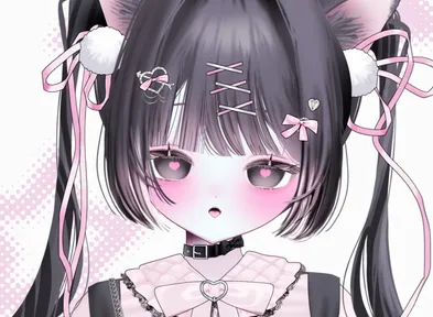 高可動域】ピンクの猫娘ちゃん【限定1点】 - ひつめつ - nizima by Live2D