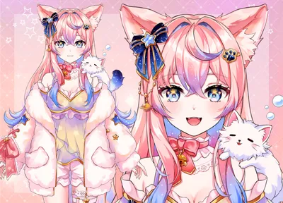 パーツ分け済みPSD】猫の女の子【限定1点】 - 芳月みちる - nizima by
