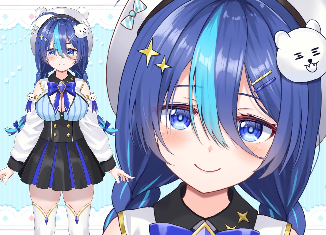 限定1点】白くま×氷イメージの女の子【VTS対応】 - ふぎ - nizima by
