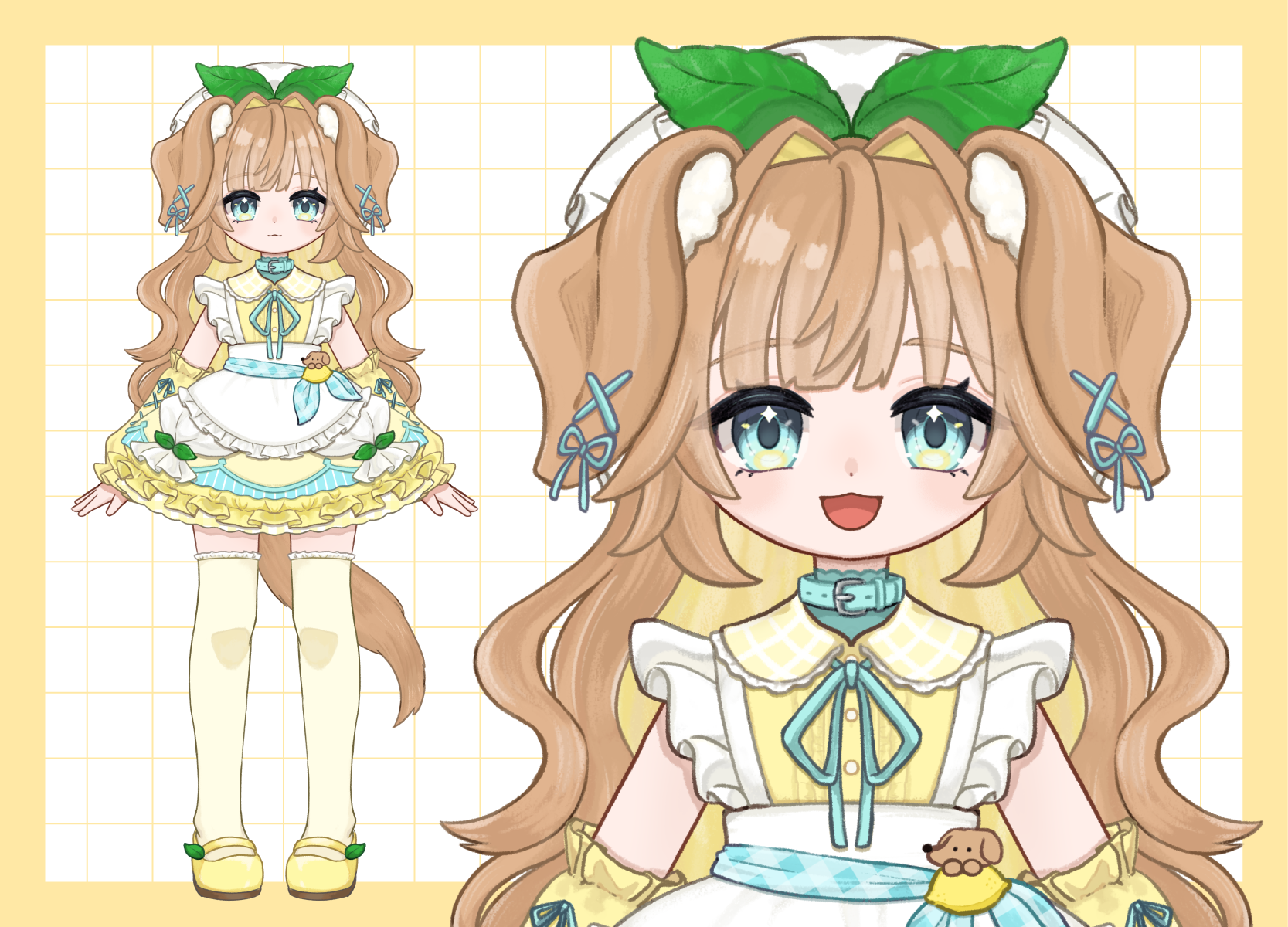 めーちゃん様❤ダックス メモスタンド♡ 限定1点】レモンダックスフンドちゃん【パーツ分けPSD】 - yada i-yo