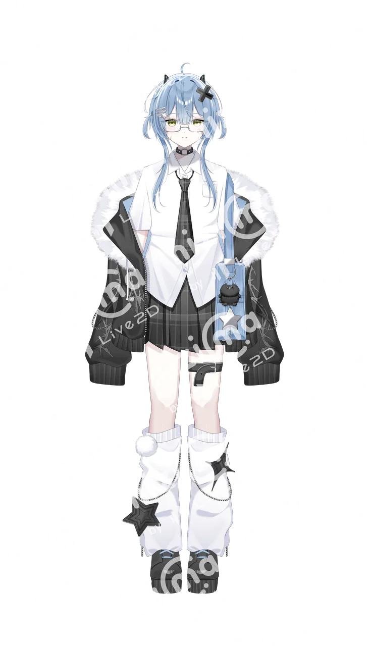 限定一点】水色髪の子【オリジナルイラスト】 - 笹。 - nizima by Live2D