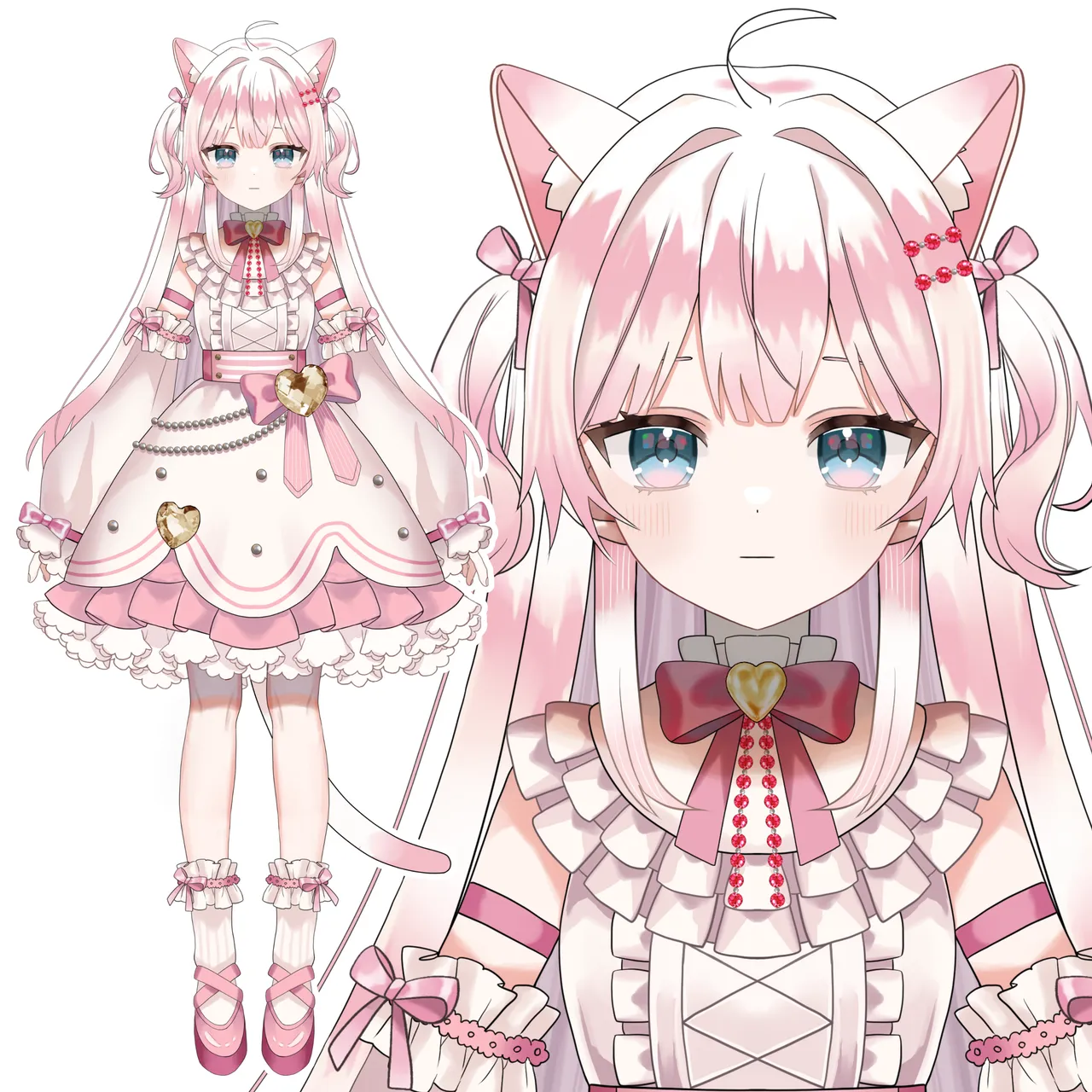 限定1点】ピンクの猫ちゃん【VTS,VBridger対応】 - 八百枝 豆ノ助