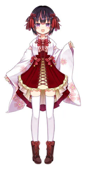 限定一点】桜×巫女の女の子 パーツ分け済みPSD - 城咲 優羽 - nizima