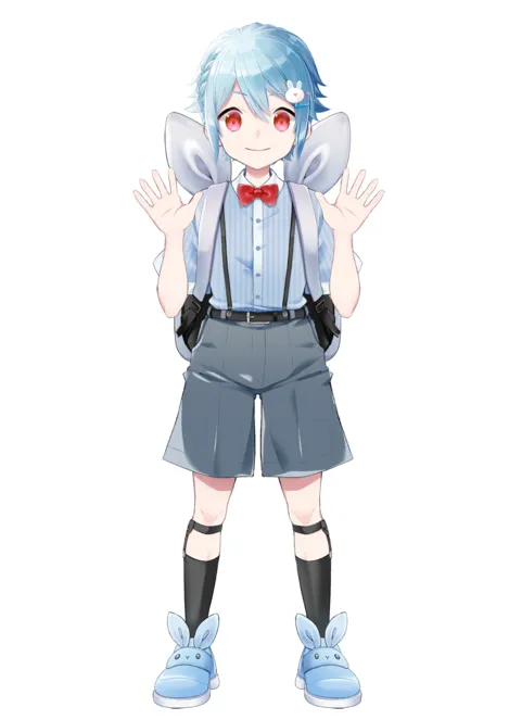 パーツ別け済psd】白うさぎモチーフ男の子 - 如月紫陽花 - nizima by
