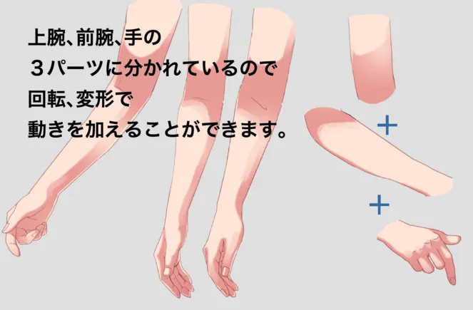 差分パーツ腕8種 - 槻月 沙江 - nizima by Live2D