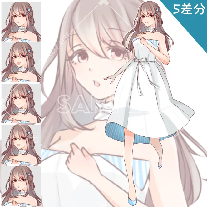 adopt立ち絵】A-04【差分5種】 - 玲紗 - nizima by Live2D