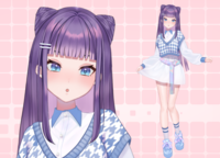 限定1点】足まで動くネコミミお団子女の子【VTS対応】 - 三角ちゅう