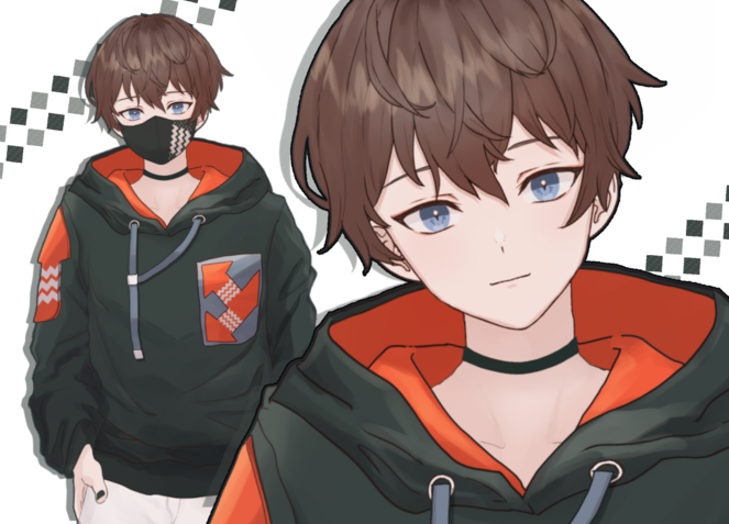 限定1点 パーカーの男の子 ぼくむー Bokumuu Nizima By Live2d