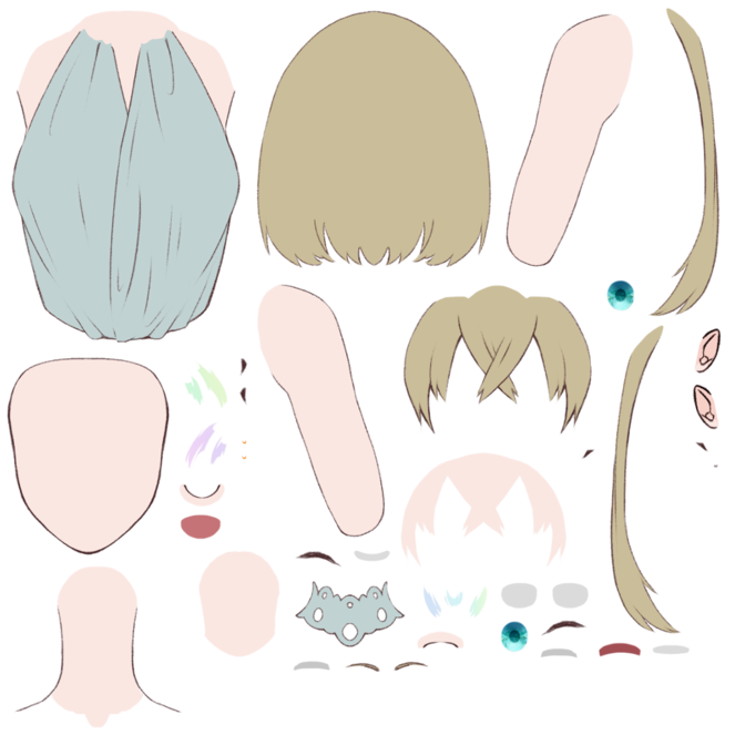 初心者向け はじめてのlive2d ボブカットの女の子 Tou Nizima By Live2d