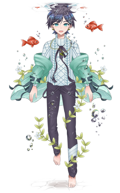 キャラクターデザイン 水中男子 限定1点 Kawase Nizima By Live2d
