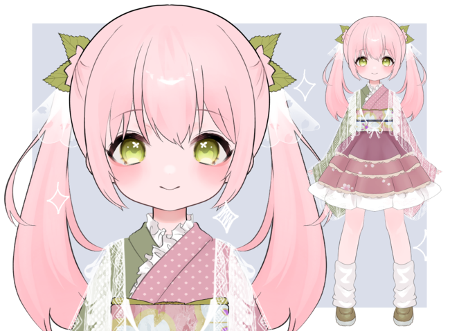 変形ガイド有】桜餅ちゃん【パーツ分け済PSD】 - (cozaco) - nizima by