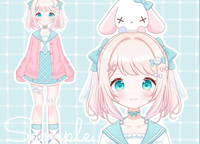 パーツ分け済みPSD】ゆめかわうさぎちゃん【限定1点】 - 花丸ちーず
