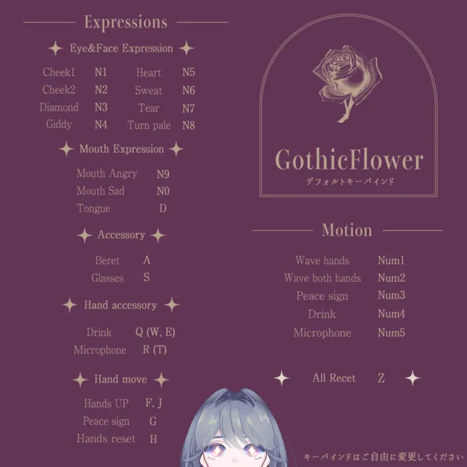 限定1点】GothicFlower【VTS推奨/おまけ多数】 - 2g - nizima by Live2D