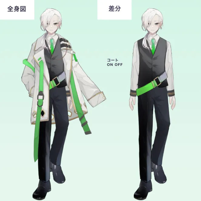 限定1点】白髪×男性モデル VTS対応 - 青 - nizima by Live2D 限定1点】白髪×男性モデル VTS対応 - 青 - nizima by Live2D