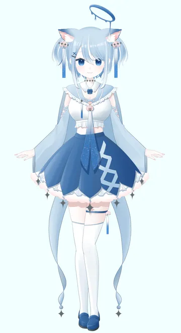 限定1点】青猫天使の女の子【Live2D準備中】 - 盛田 - nizima by Live2D