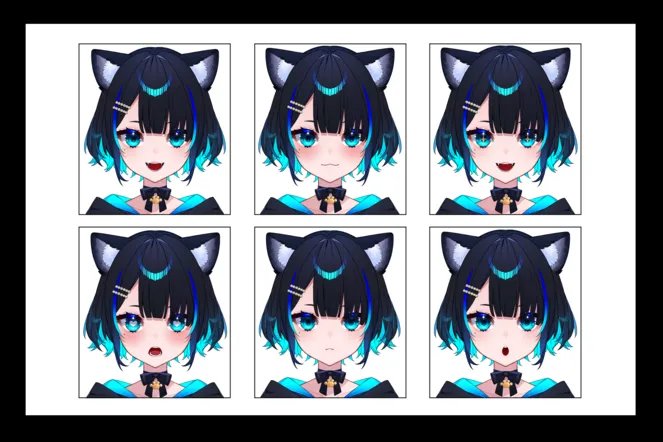 💙🩵🖤 - 夏うに&果実 - nizima by Live2D