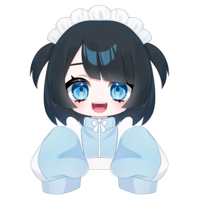 パーツ分け済み】ジャージメイドの子【上半身モデル】 - 作星ろろ