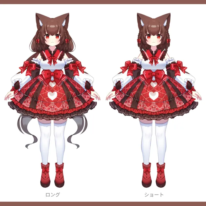 アイドルフリルなケモミミちゃん【パーツ分けpsd】 - ポテノキ