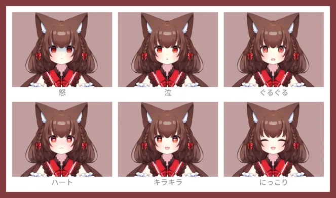 アイドルフリルなケモミミちゃん【パーツ分けpsd】 - ポテノキ