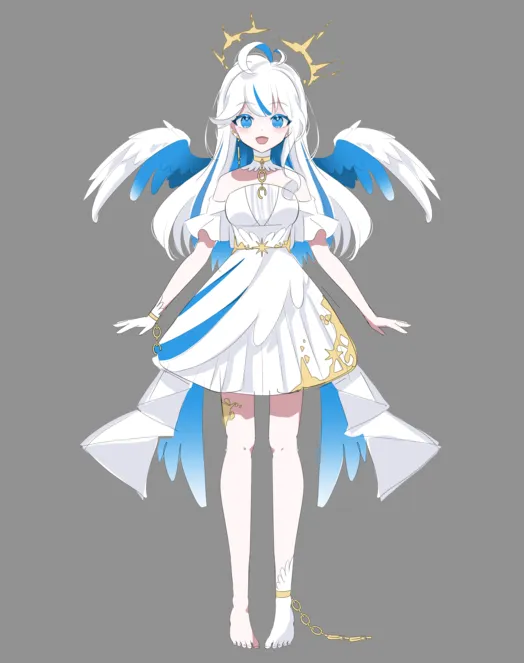 キャラクターデザイン】天啓の青天使のVtuberキャラクター - kawase