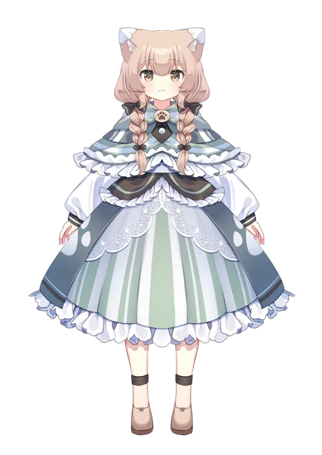 ストライプケモミミちゃん【パーツ分けPSD】 - ポテノキ - nizima by