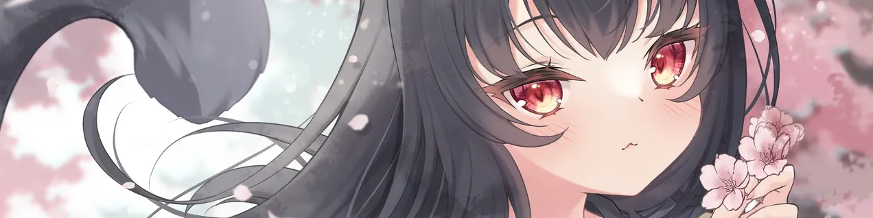 青系の琉球硝子入りネコと椛のチャーム☆オータム、月、黒猫