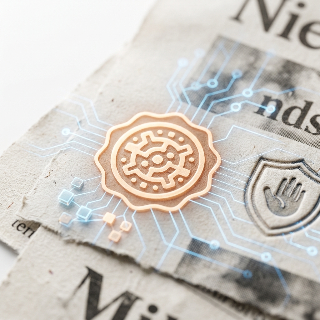 close-up detail photograph related to Earned Media Authority: Why AI Search Engines Trust It Most, clean modern professional style, no text or watermarks
