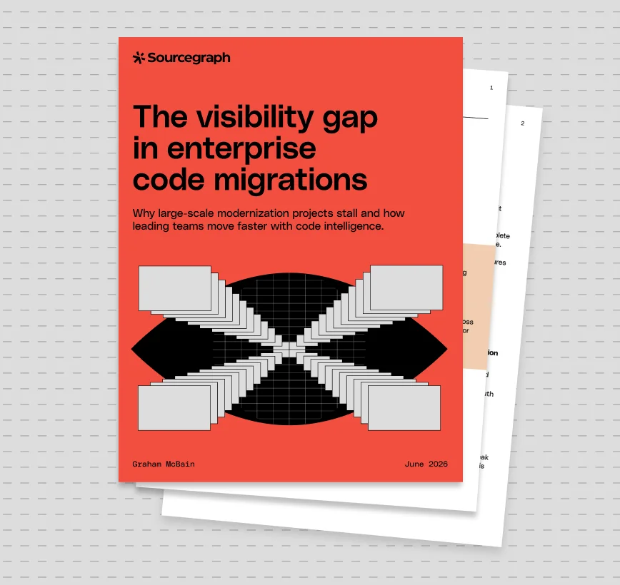 The visibility gap in enterprise code migrations ebook cover