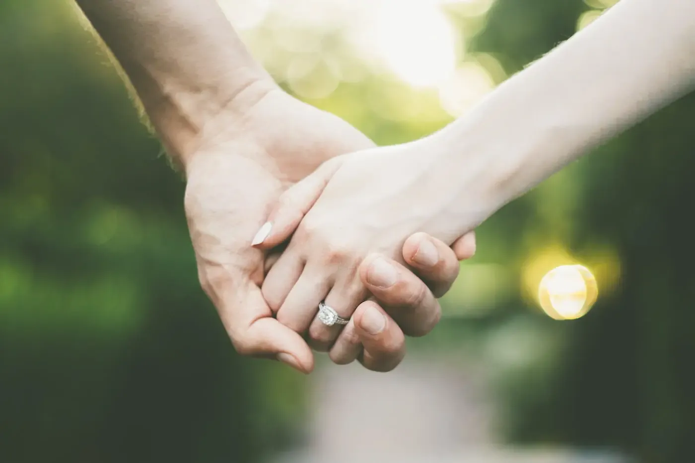 Couple celebrating their marriage-based green card approval