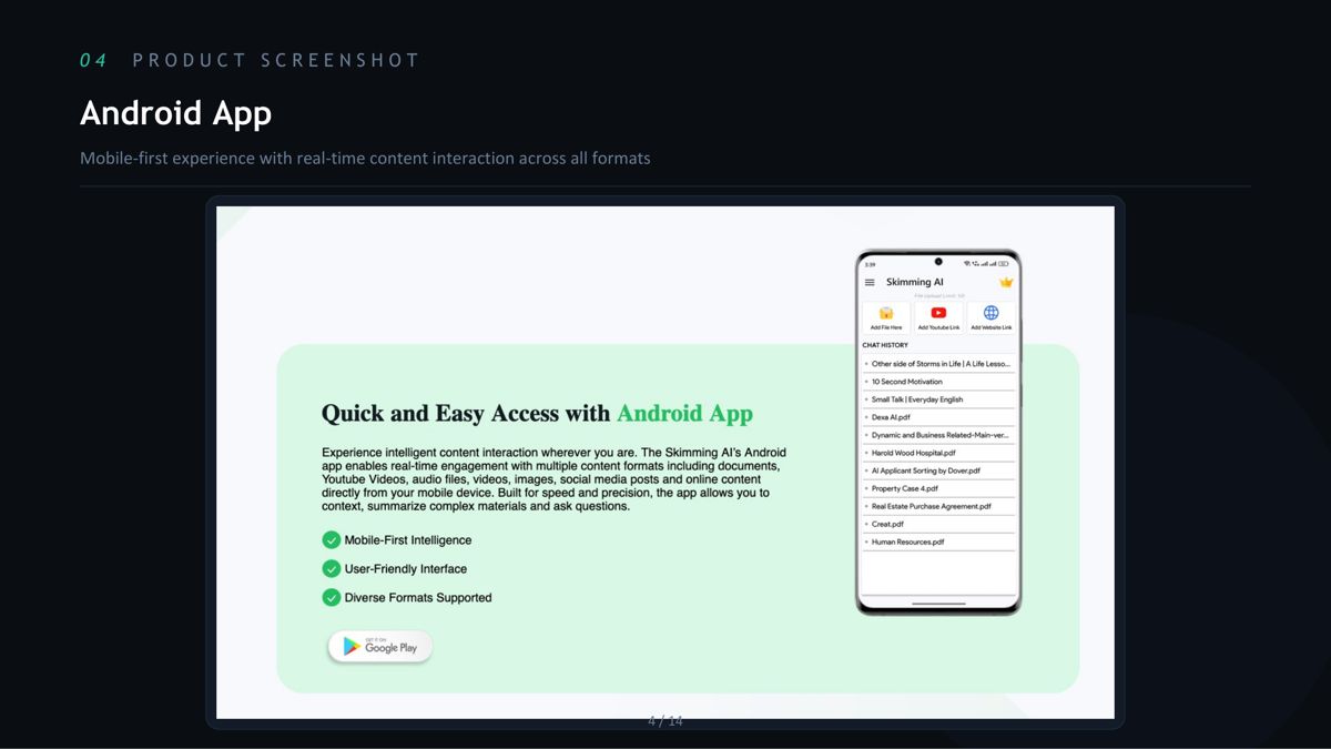Multi-Format Support, screen 1
