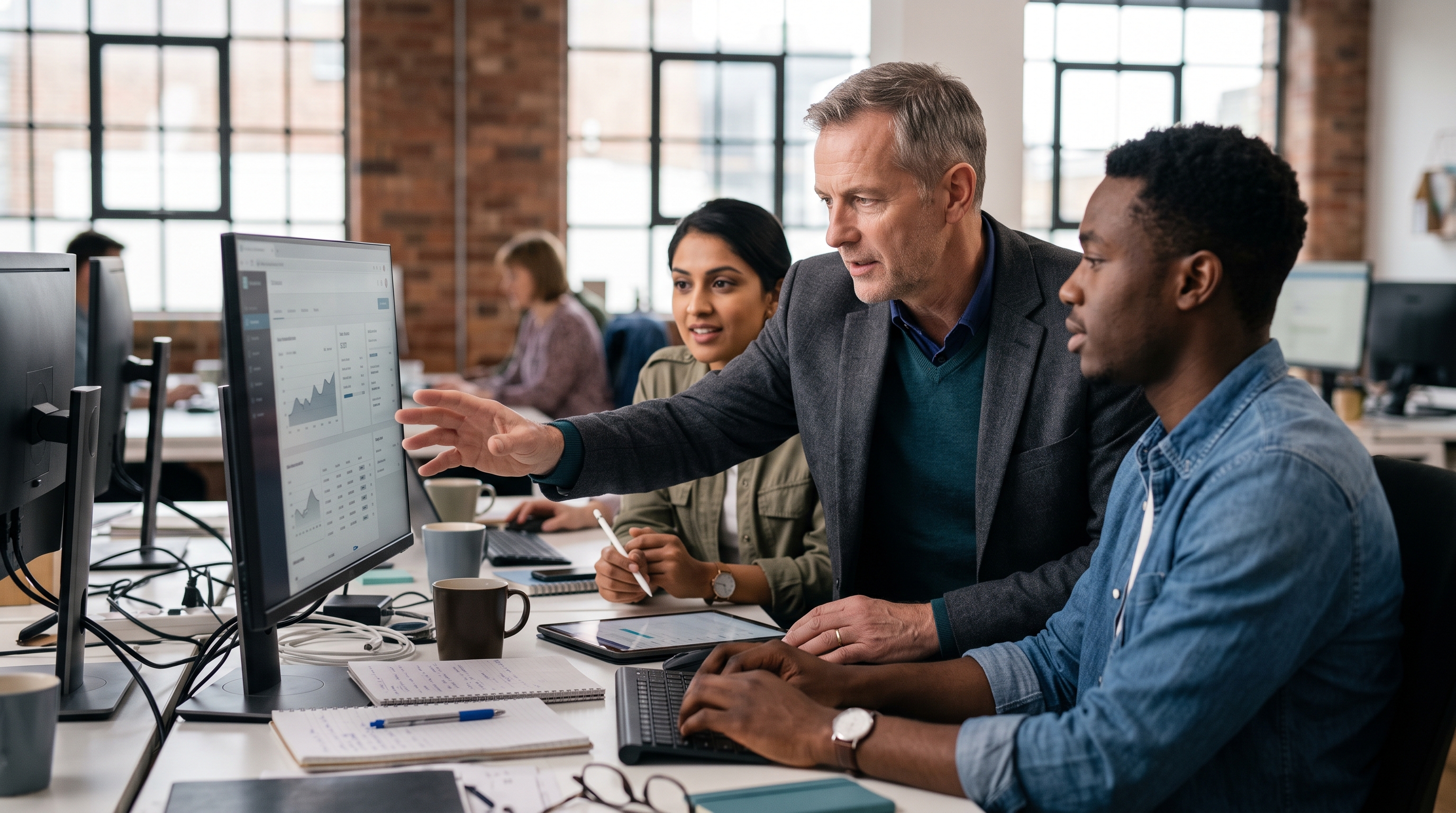 A Marketlytics leader reviewing a working product with the delivery team