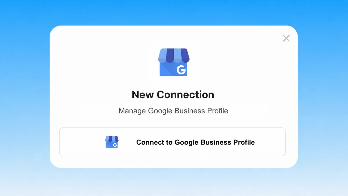 Markifact connection dialog for Google Business Profile