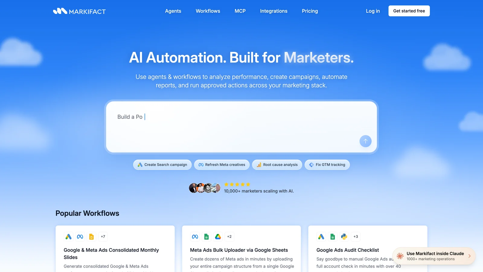 Markifact homepage