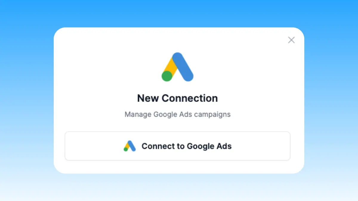 Markifact Google Ads connection dialog