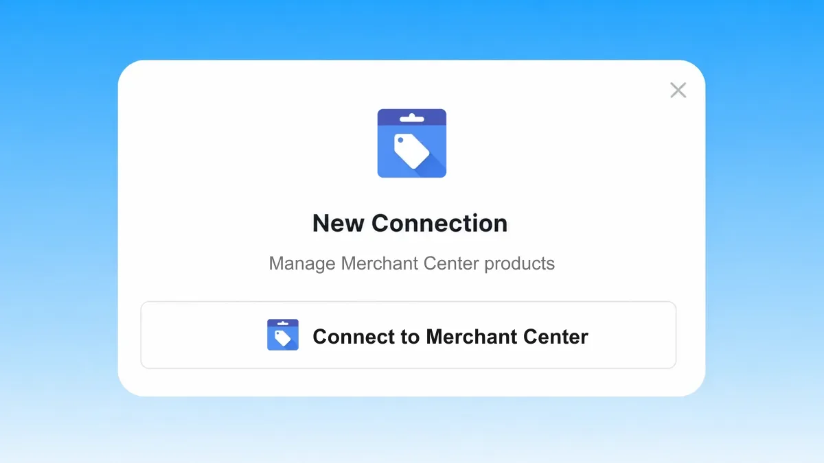 Markifact Google Merchant Center OAuth connection dialog