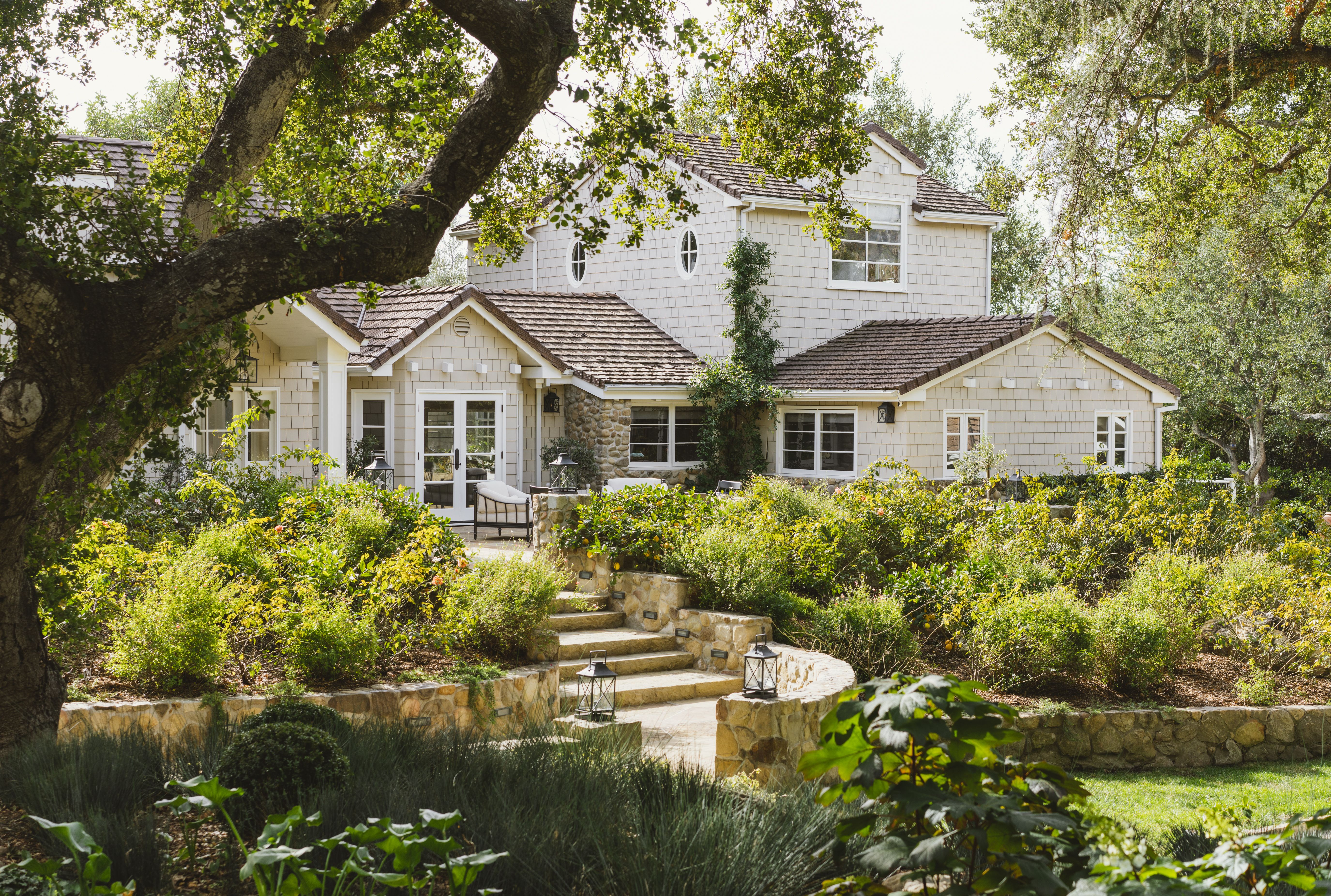 backyard patio and steps