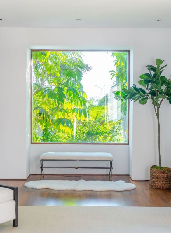 large window overlooking garden